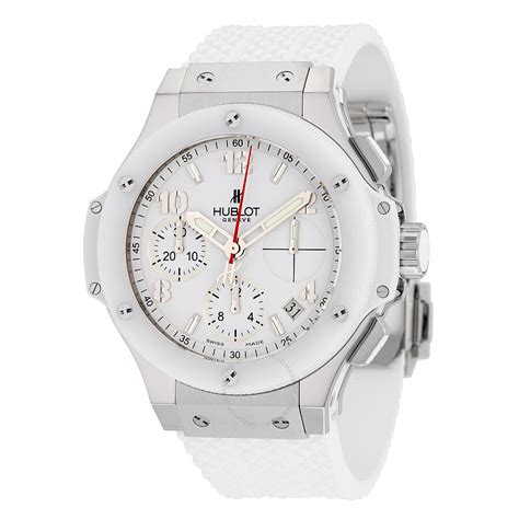 hublot big bang steel white automatic white dial men& 39|Hublot big bang watch 342.